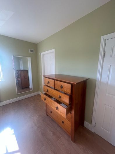 Solid pine five-piece bedroom suite