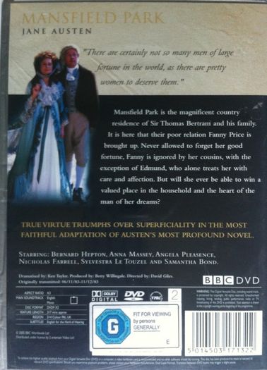 Mansfield Park (BBC) [DVD TV Boxset]