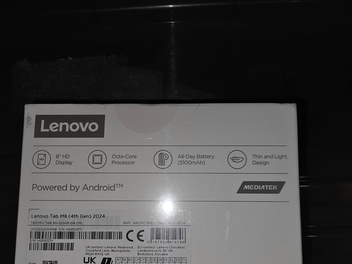 Lenovo Tab M8, 2024 model, brand new, sealed