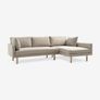 Corner couch L shaped sand colored Image 6
