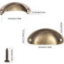 24 Pcs Shell Cup Handles, Semi Circle Drawer Pull Handle, Metal Kitchen Cupboard Cabinet Dresser Door Handles Knobs, Retro Furniture Knobs (FREE POSTAGE) Image 3