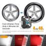 Car Tyre Inflator Air Compressor Tyre Pump 12V Electric Car Air Pump for Car Tyres Bike Tyres with Digital Tyre Pressure Gauge and Inflator Valve Adaptors LED Light (FREE POSTAGE) Image 4