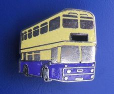 BUS - a souvenir/merchandise enamelled badge (c.1980s)