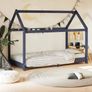 Kids Bed Frame Grey Solid Pine Wood 80x160 cm Image 3