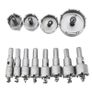 BRAND NEW 12Pcs 15mm-50mm Metal Hole Saw Tooth Kit Drill Bit Set Stainless Steel Alloy Wood Cutter Universal Metal Cutter Tool Image 3