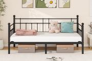 Metal Single Daybed Frame 3ft Sofa Bed Frame,Black