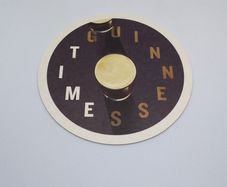 Guinness : Time - White - Beer Mat/Coaster