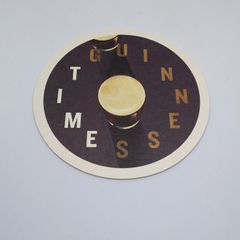 Guinness : Time - White - Beer Mat/Coaster