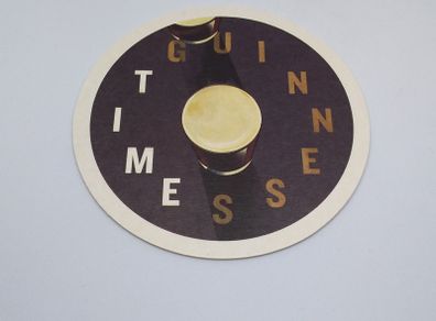 Guinness : Time - White - Beer Mat/Coaster