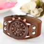 Readeel Luxury Women Watches, PU Leather strap, Beige and Coffee Image 3