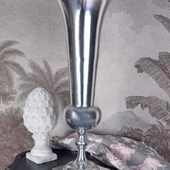 Xl Silver Cup Vase Decorative Cup Floor Vase Metal Vase Flower Vase 62cm
