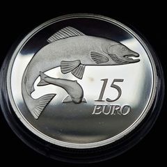 The Central Bank 15 Euro Silver Proof Coin 2011- Salmon
