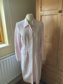 Per Una Pale Pink Linen Coat - Size 12