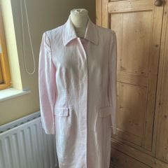 Per Una Pale Pink Linen Coat - Size 12