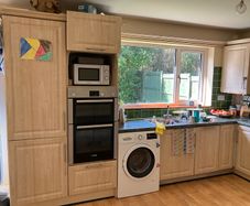 Kitchen appliances,  Bosch oven Bosch dishwasher, fridge freezer, sink and tap