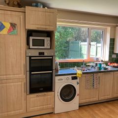 Kitchen appliances,  Bosch oven Bosch dishwasher, fridge freezer, sink and tap