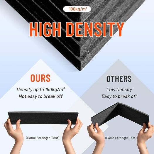 SPRING SALE | Acoustic Wall Panels 12 Pack 9 mm Thick Padded with Back Adhesive 34x20 cm Soundproof Insulation Panel Sound Absorbing Noise Reduction Panels for Office Door Walls, Dark Drey