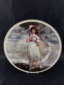 Vintage Fenton cabinet plate, Christmas gift