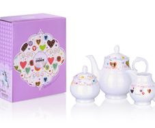 Porcelain Tea Set With Hearts