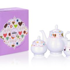 Porcelain Tea Set With Hearts