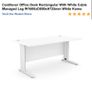 160cm White Office Desk Image 2