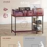 Industrial Computer Desk with Storage Shelves 120 cm Home Office Desk Vintage Brown Image 4
