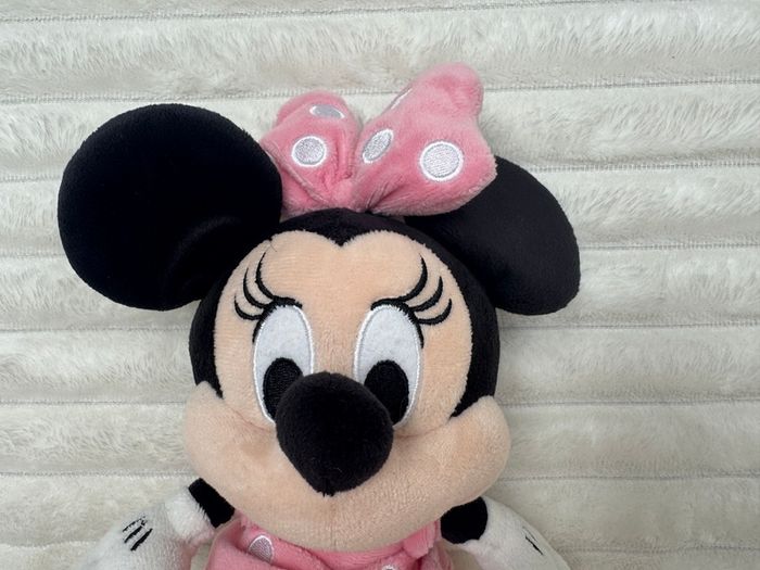 Disney Minnie Mouse Sitting Pink Dot Dress approx. 20cm Used Please see pictures