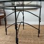 iron and glass dining table Image 2