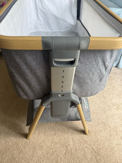 Tutti Bambini CoZee Bedside Crib - Oak and Charcoal
