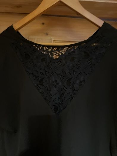 Black lace top size 14