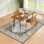 Washable Rugs Living Room Boho Rug for Bedroom Anti Slip Rugs Classic Large Rugs for Living Room Vintage Area Rugs Soft Short Pile Rug Washable Rugs Vintage 80x150CM Blue Image 3