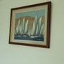 Elegant Framed Sailing Boat Artwork Large Statement Piece 64cm x 54cm Image 3