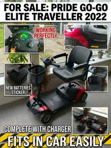Pride Go-Go Elite Traveller 4-Wheel Mobility Scooter 2022 New Batteries