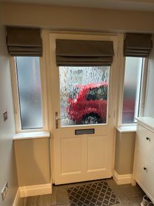 Roman blinds for front doors