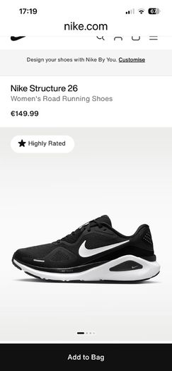 Nike Structure Ladies running shoe UK 6.5