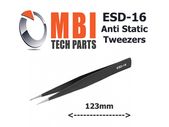 ESD Safe Anti-Static Stainless Steel Tweezers Electronic Repair Precision Tools ESD-16