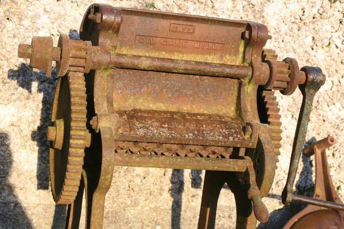 Antique Oil Cake Mill - Thompson Brothers  Vexford Antique Milling Machine