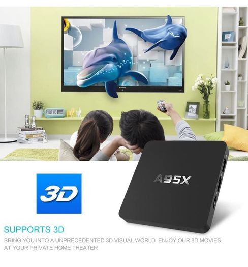 Android TV Box A95X 7.1.2 Smart TV Box 2GB 8GB Quad Core A53 Processor