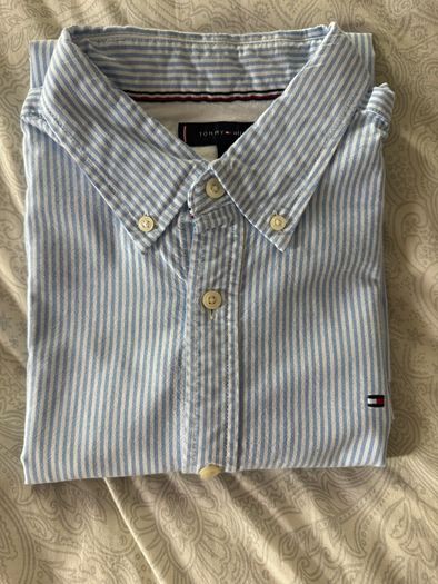 Tommy Hilfiger Blue Striped Oxford Shirt  L