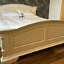 Cream wooden Super King Bed Image 5