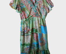 Boho Beach Paisley-Patchwork Dress/Cover-Up