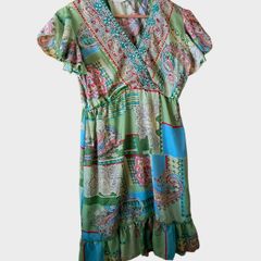 Boho Beach Paisley-Patchwork Dress/Cover-Up