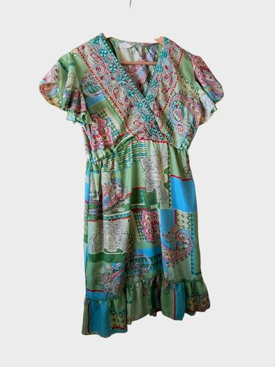 Boho Beach Paisley-Patchwork Dress/Cover-Up
