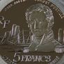 France 5 Francs 1992, Dumont d Urville Antarctic Explorer Albatross Silver Proof Image 3