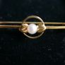 Vintage 9ct Gold 375 Gold Faux Pearl Brooch | Retro Jewelry 1,9g Image 2