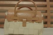 cream woman hand bag