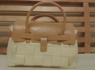 cream woman hand bag