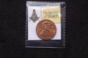 United States : 2015 Lincoln Cent with Masonic Stamp