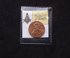 United States : 2015 Lincoln Cent with Masonic Stamp