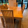 solid oak Table and chairs Image 2
